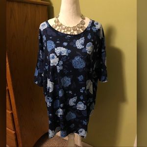 Lularoe Blue Flowered Irma